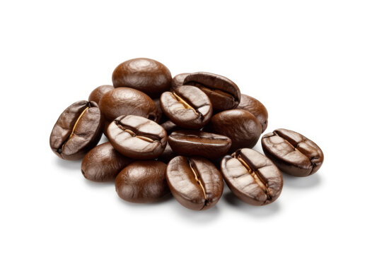Coffee beans with white coffee foundation