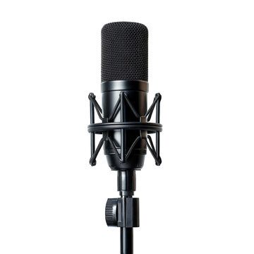 black microphone mounted on a stand. designed for recording or amplifying sound its mesh top allows for clear audio capture. making it ideal for music. podcasts. or broadcasting the microphone is posi