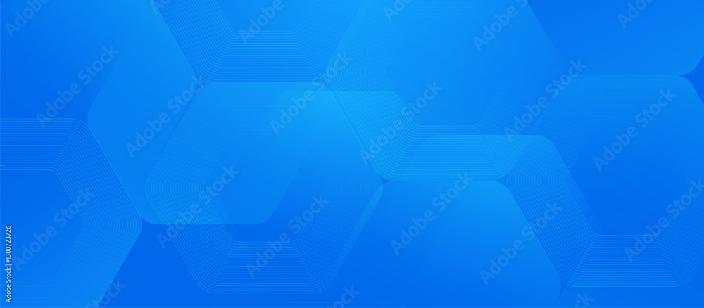 Poster modern blue hexagonal abstract background