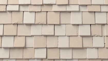 Fototapeta premium Neutral overlapping roof shingles pattern, elegant architectural design