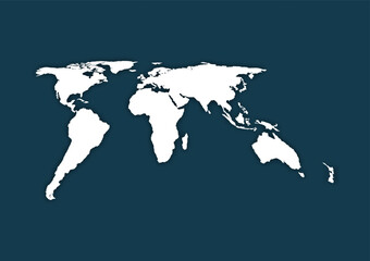 Futuristic electronic circuit technology concept, Vector illustration of world map on green background