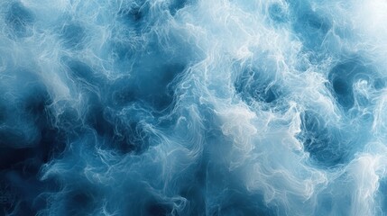 Obraz premium Abstract blue and white smoke swirls.