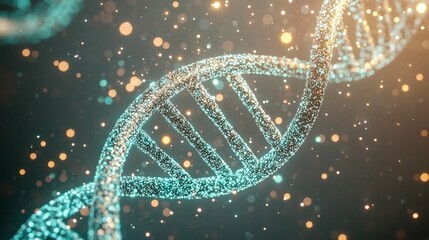 Glowing DNA Helix  Science  Genetics  Research  Medical Background