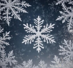 Delicate snowflake pattern surrounding a festive holiday background,  design,  winter,  holiday