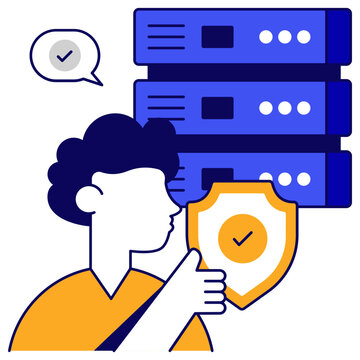 An icon design of server security