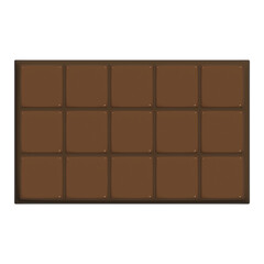 3d rendered classic chocolate bar isolated on transparent background for design elements