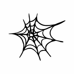 Cute Spiderweb Hand Drawing Illustration