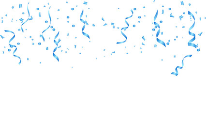 blue confetti party celebration background template