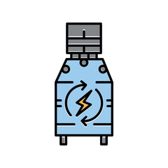 Energy storage color line icon.