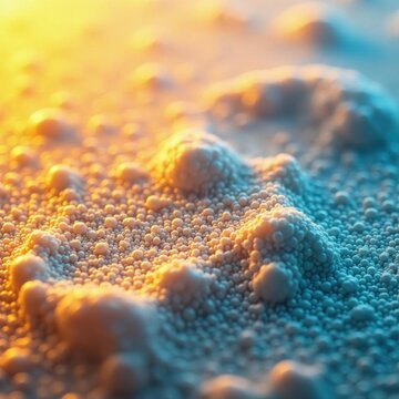 Close-up, textured foam surface; fine air bubbles visible , air pockets, structure
