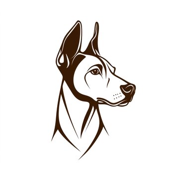 recommend clip art: Elegant Doberman Pinscher Profile: A Minimalist Line Art Design. Captivating canine elegance in simple lines.