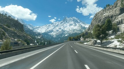 Fototapeta premium Scenic Mountain Drive with Breathtaking Views