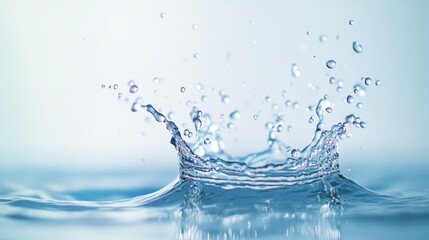 Close-up of water splashing in crystal clear ocean background