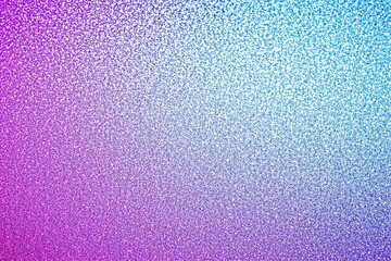 Neon purple to blue gradient rough textured glitter effect background.