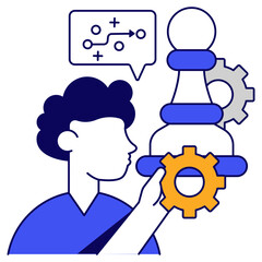 Modern design icon of strategic management