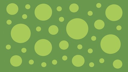 abstract background composed of lime green circles of various sizes on a forest green background