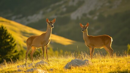 Fototapeta premium Serene Wildlife Moments in Natural Habitat