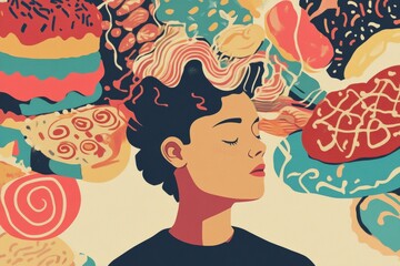 Minimalistic Visual of Binge Eating Disorder Concept
