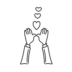 Hands clapping with love
