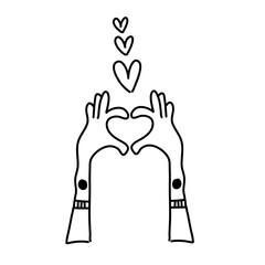 Hands clapping with love
