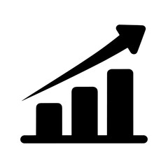 Business growth graph icon