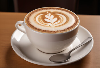 Fototapeta premium Close-up of Cappuccino on the table