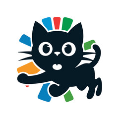 Cat logo vector art 