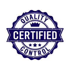 Certified quality control stamp