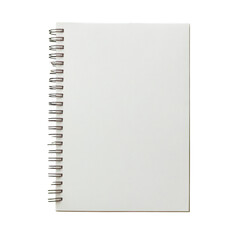 Blank spiral notebook on transparent background isolated PNG