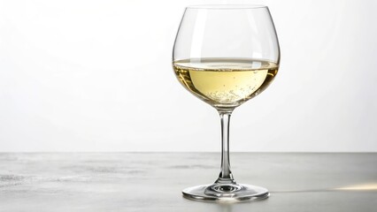 Fototapeta premium a glass of crisp, refreshing white wine, perfect for a celebratory toast or a relaxing evening