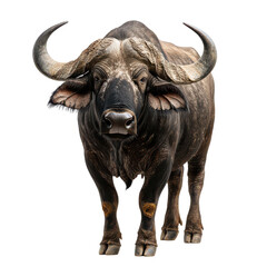 Fototapeta premium African Buffalo Isolated on Transparent Background, PNG