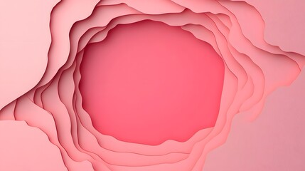 Vibrant 3D Paper Cut Frame with Blank Center for Graphic Design or Creative Artwork