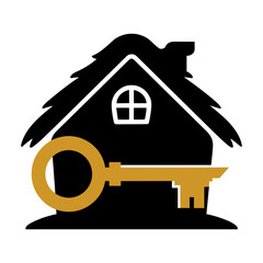 Home with key icon 