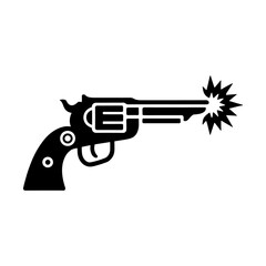 Icon of a revolver firing a shot