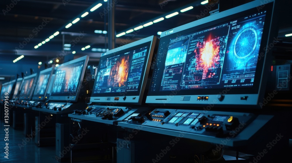 Poster advanced digital workflow systems in modern studio setting