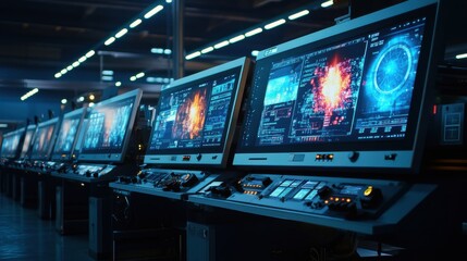 Obraz premium Advanced Digital Workflow Systems in Modern Studio Setting