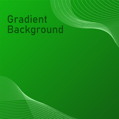 green gradient background with abstract waves