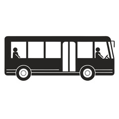 School Bus Silhouette Simple and Recognizable Vector