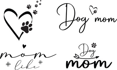 Dog mama mother's day svg t shirt bundle. Mothers Day typography t shirt quotes vector Bundle, Happy Mother's