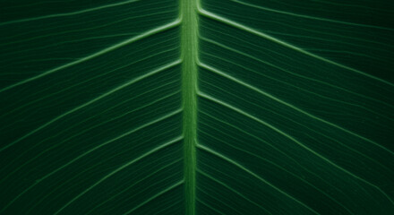 Close-up of a vibrant green leaf with detailed veins and texture