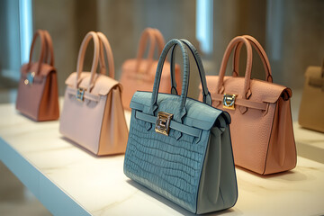 Designer Bags Displayed in Mall