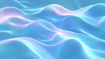 Fototapeta premium Blue background with blurry waves and abstract lighting effects, computer desktop wallpaper 4K high-definition image2