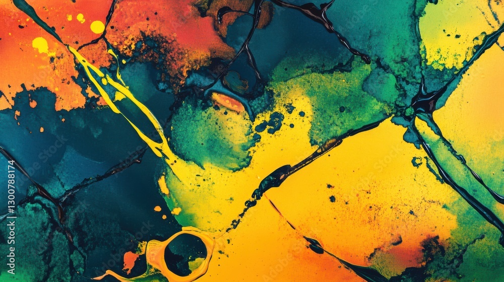 Poster dynamic color gradients on textured abstract background