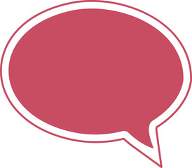 pink speech bubble
