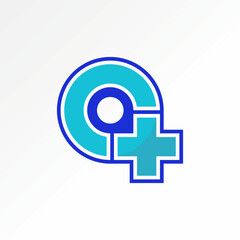 Obraz premium Logo design graphic concept creative premium vector stock image top sell initial O C plus medical health care hospital help clinic pharmacy monogram 