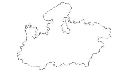 Easy to use Map of an Indian state Madhya Pradesh