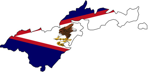 American Samoa Flag Overlay - High-Quality Vector SVG
