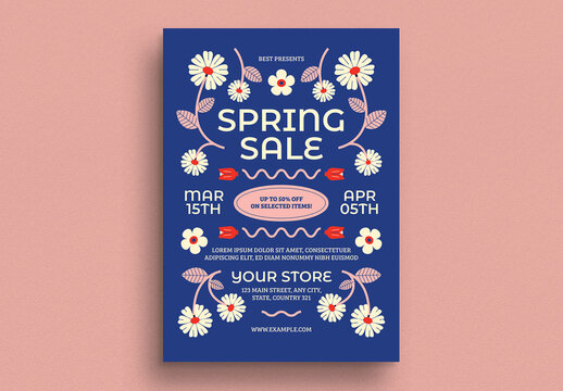Modern Decorative Spring Sale Flyer