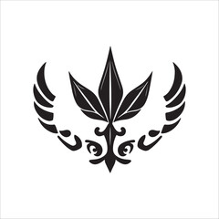 vector silhouette of a leaf