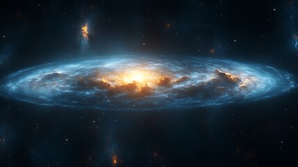 Fototapeta premium Luminous Galactic Cloud Formation Cosmic Display